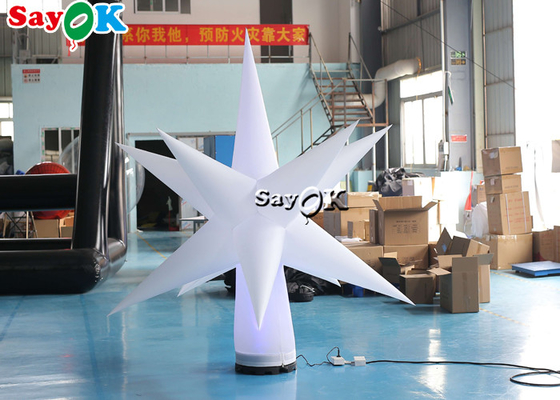 PVC de 0.25mm accrochant l'étoile gonflable de LED pour des décorations de partie