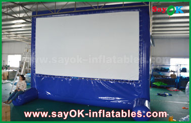 Cinéma extérieur gonflable bleu de grand cinéma gonflable adapté aux besoins du client pour la publicité/partie/événement