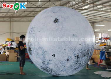 géant de 3m annonçant la boule gonflable de globe de lune de décoration d'éclairage
