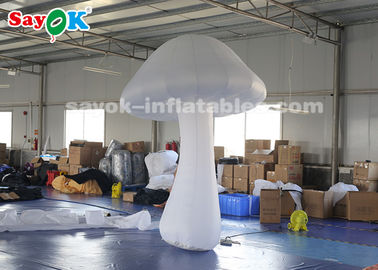Champignon gonflable blanc de 3 mètres avec le ventilateur pour la décoration de parc à thème
