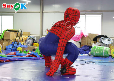 Des personnages de dessins animés Super Héros 2.5m Homme araignée gonflable rouge pour la décoration de cérémonie