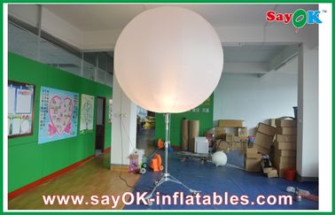 décoration gonflable d'éclairage de diamètre de 2m, boule blanche de support de LED avec le tissu en nylon pour la publicité