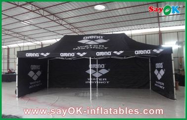 Tente imperméable d'auvent de tente de pliage en aluminium haut facile de cadre/tente extérieure géante noire