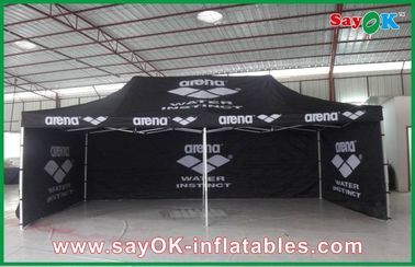 Tente imperméable d'auvent de tente de pliage en aluminium haut facile de cadre/tente extérieure géante noire