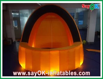 Barre orange de publicité gonflable d'Inflatalbe de tissu de cabine hermétique pour le bar/événement avec l'éclairage mené